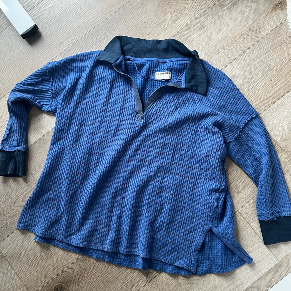 We The Free Collared Blue Shirt